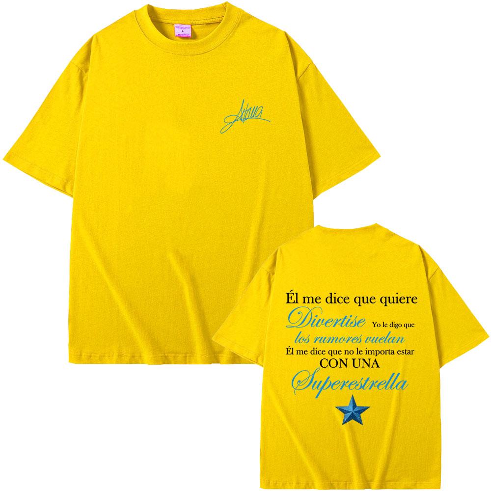Sängerin Aitana Grafik T-Shirt Fans Geschenk CUARTO AZUL Welttournee 2026 Merch T-Shirt Unisex Damenmode Lässige Übergroße T-Shirts