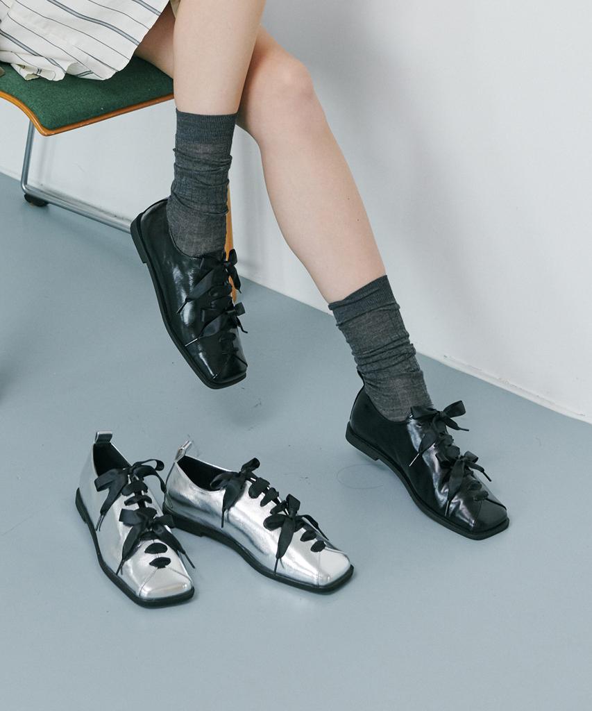 Fri Fla Ljh7076 Square Lace-Up Loafers _ 2Colors