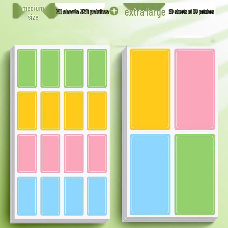 Cute Waterproof Self-Adhesive Color Label Stickers - Writable for Office and Price Marking Tasks