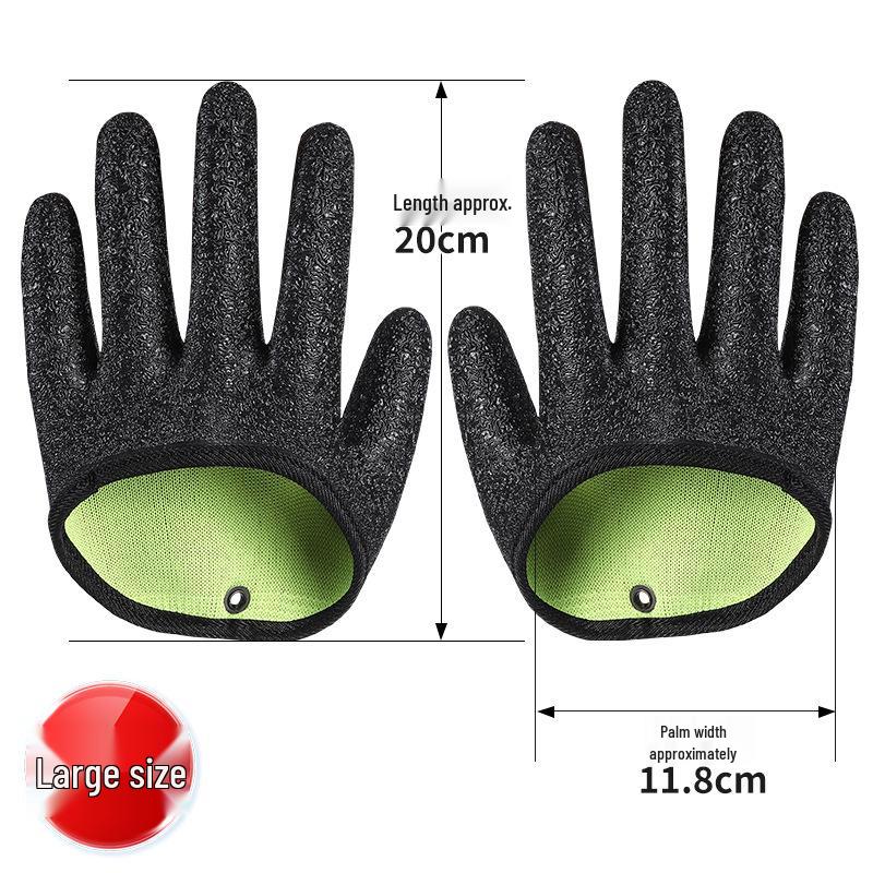 Non-slip Anti-puncture Fishing Gloves with Magnetic Buckle