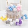 Cake Topper Color Mixing Ball Happy Birthday Cake Topper Decoration DIY Cupcake Flag Ornament Wedding Christmas Ball Gifts Decor