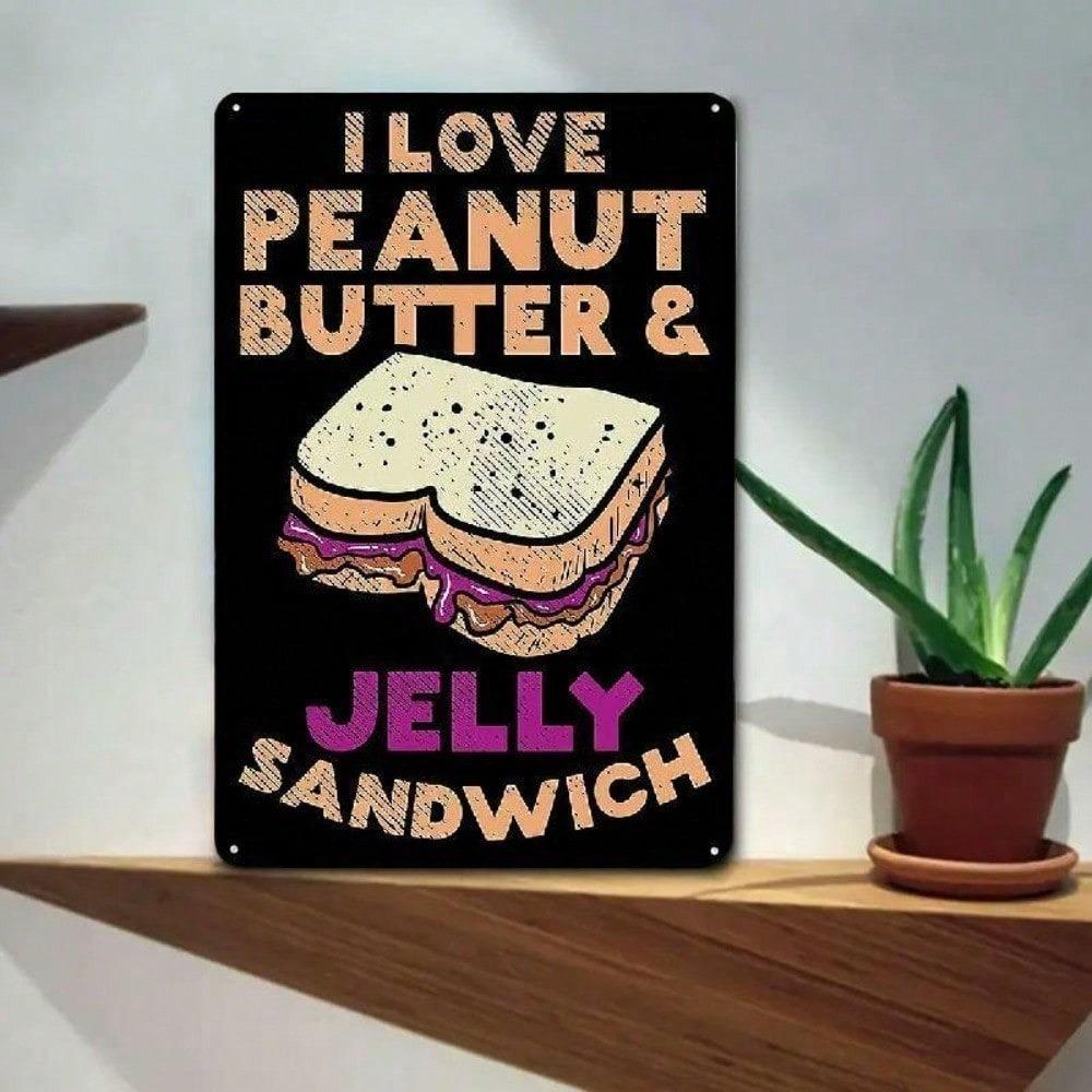 Metall Wandposter Retro Erdnussbutter Gelee Schild für Küche
