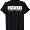 2+2÷2=3 Verwirrt Schreiende Mathe Addition Division Mathe T-Shirt
