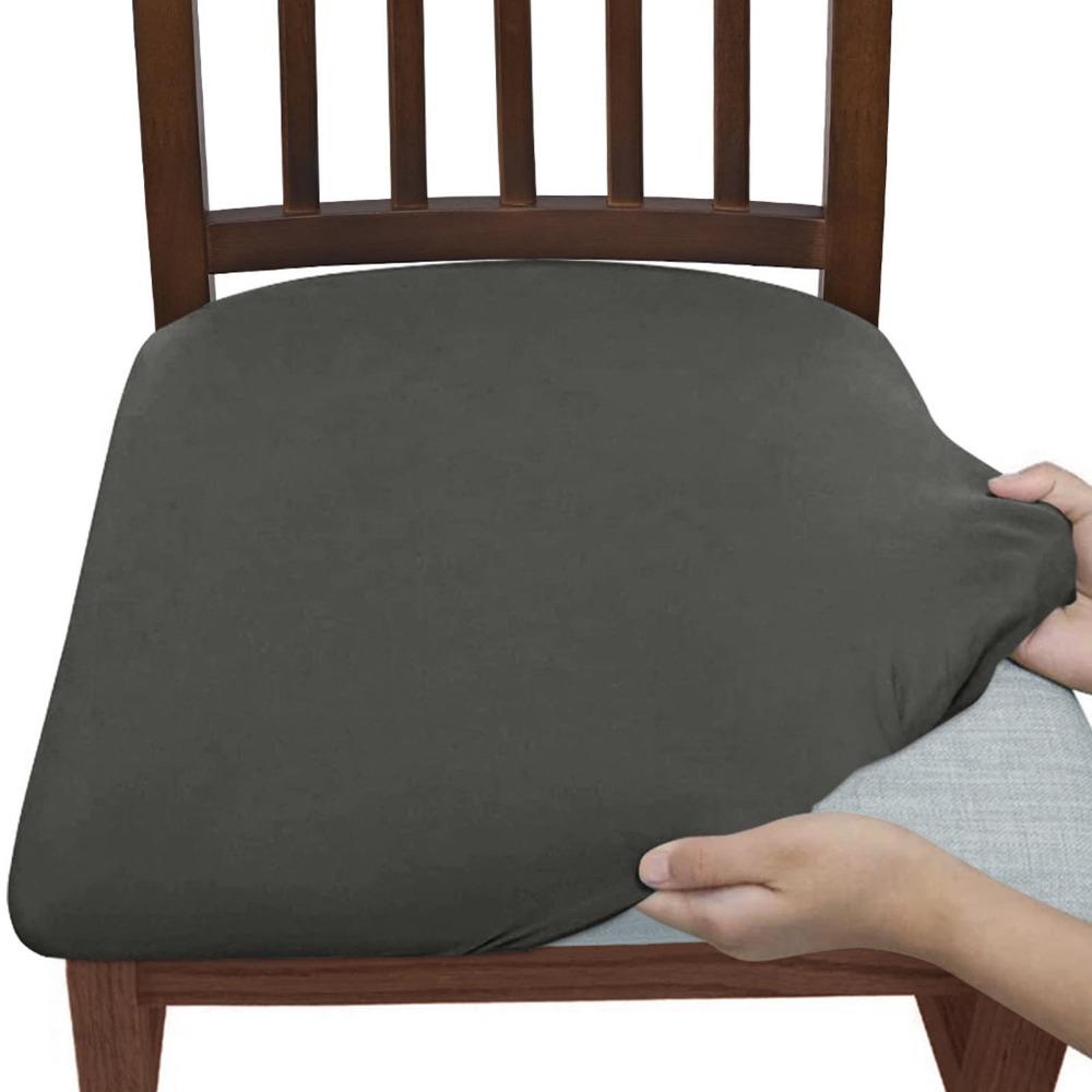 4Pcs Universal Stretch Chair Seat Cover Removable Dirt-resistant Chair Slipcover  Home