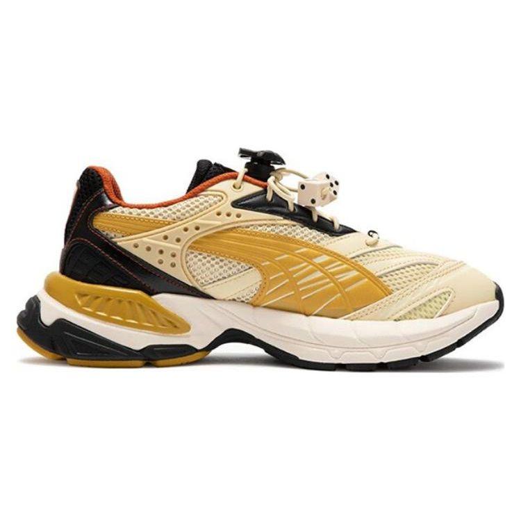 Puma Leather Comfortable Low-Top Lifestyle Sneakers Unisex sneakers Yellow 394290-01