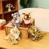 Lifelike Leopard / Tiger Plush Toy Stuffed Soft Wild Animal Doll ReaListic Snow Panther Tiger Pillow Children Kids Birthday Gift