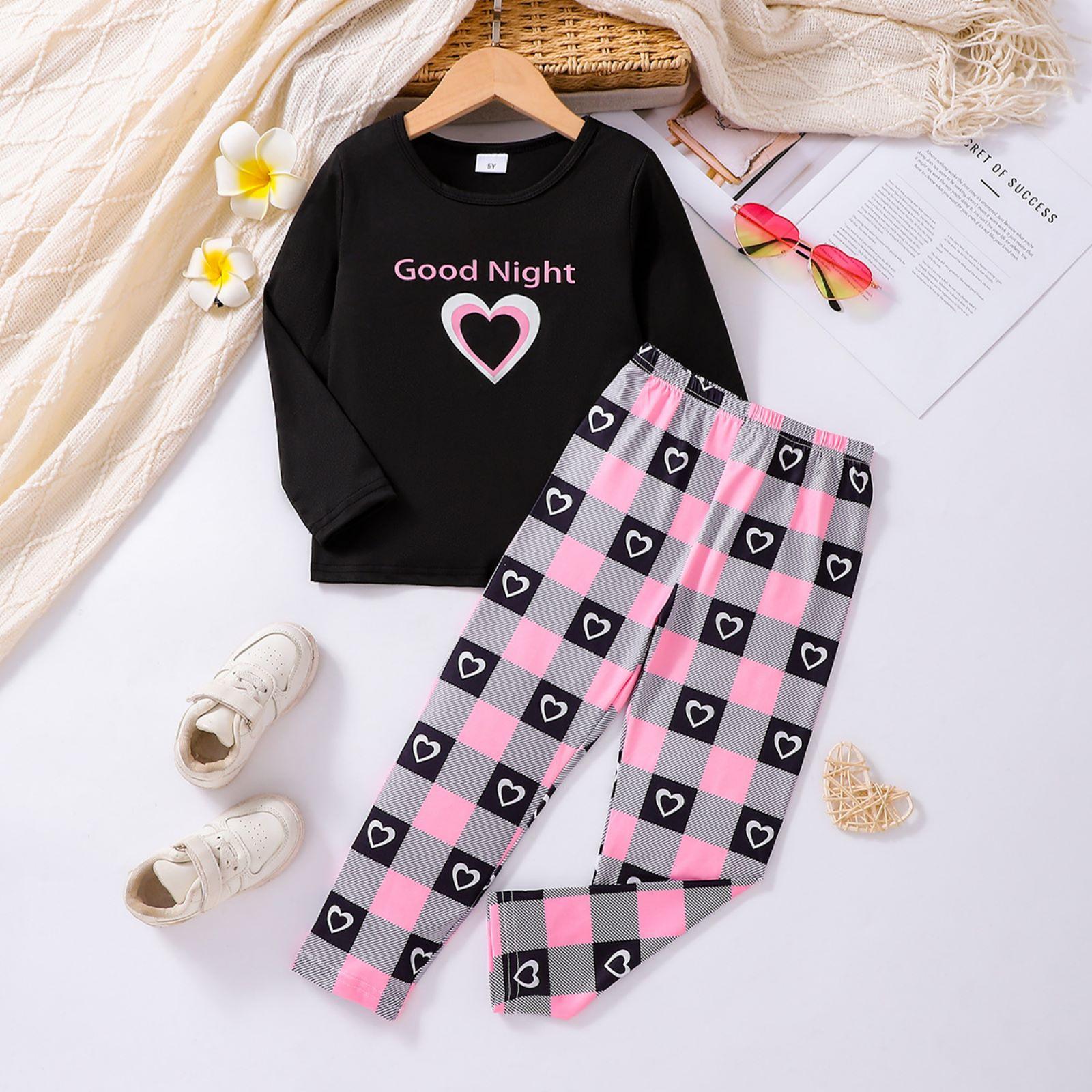 

Комплект детского топа с длинным рукавом - Повседневный, стильный и универсальный детский наряд 7Y чёрный