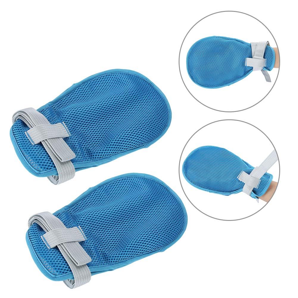 2 Stück Fesselhandschuhe Fingerkontroll-Fäustlinge Handinfektionsschützer Finger Hand Fixierhandschuhe