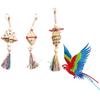 Funny Pet Straw Chewing Bite Hanging Natural Parrot Climb Playing Pendant  Cockatiel Brinquedos