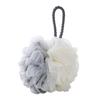 Two-Tone Shower Ball with Lanyard: Soft, Thickened Bath Flower for Rich Lather and Back Scrubbing.