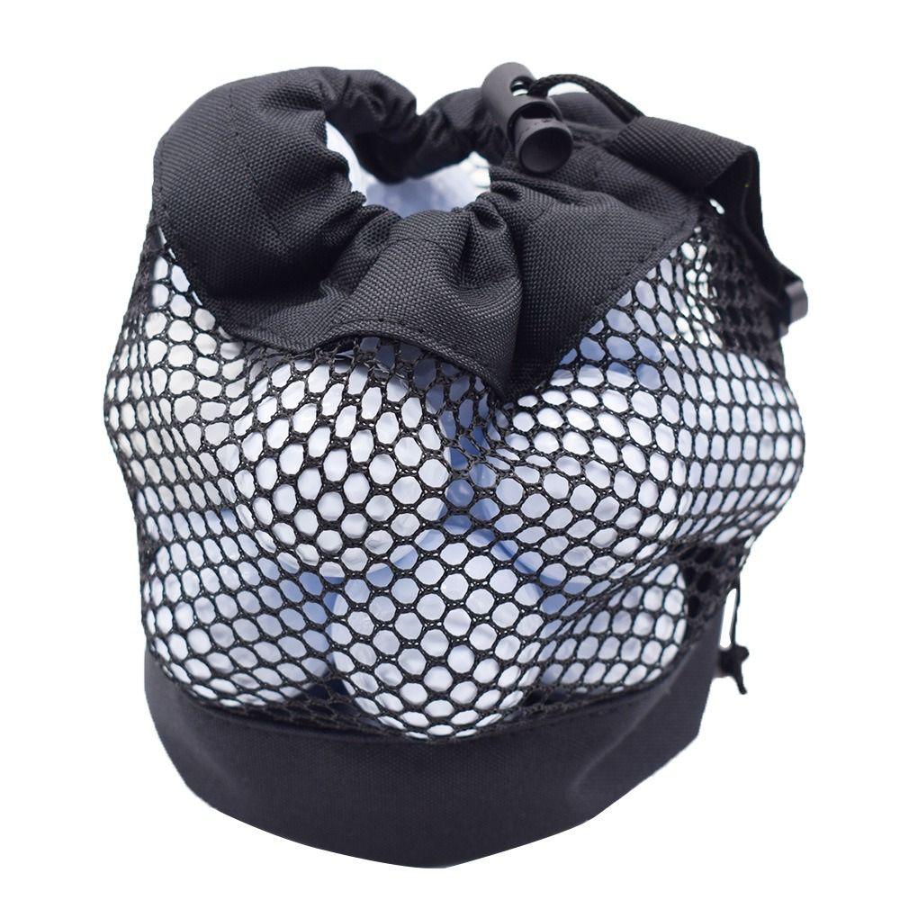 Drawstring Closure Mesh Golf Ball Pouch Portable Golf Ball Holder Golf Net Bag  Easy Storage