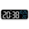 Brightness Adjustment Large Digital Clock Voice Control Alarm Clock  for Living Room