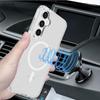 S23FE For  Magnetic Wireless Charging Acrylic Case For Samsung Galaxy S23 FE S23FE Shockproof Transparent Silicone Case