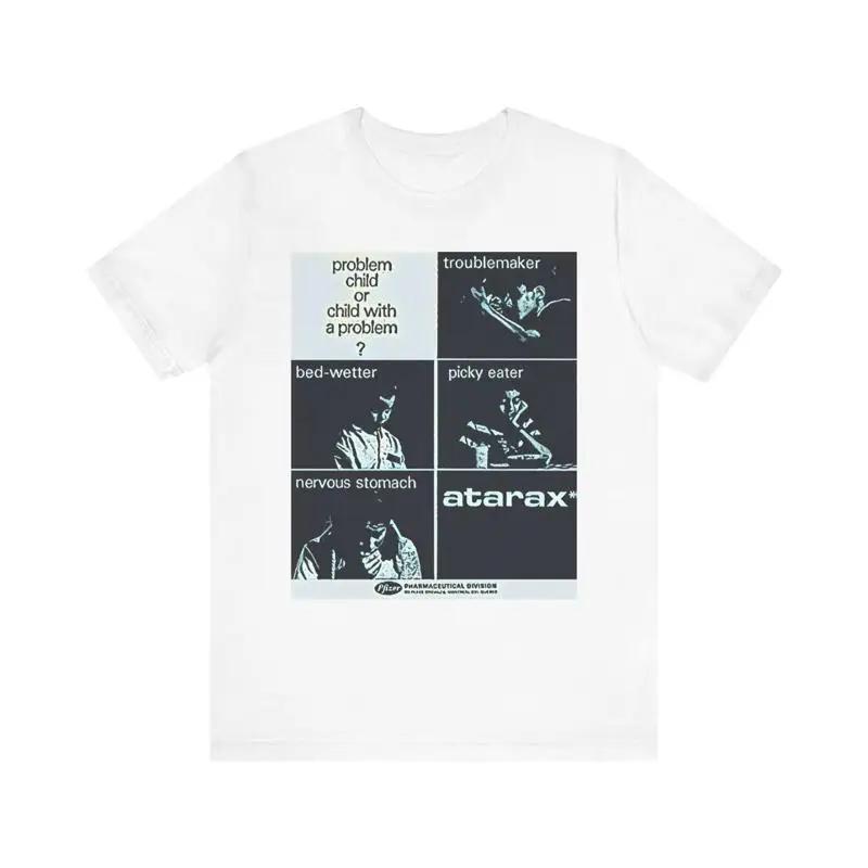 Unisex Atarax T Shirt Retro Art Print Crewneck Jersey