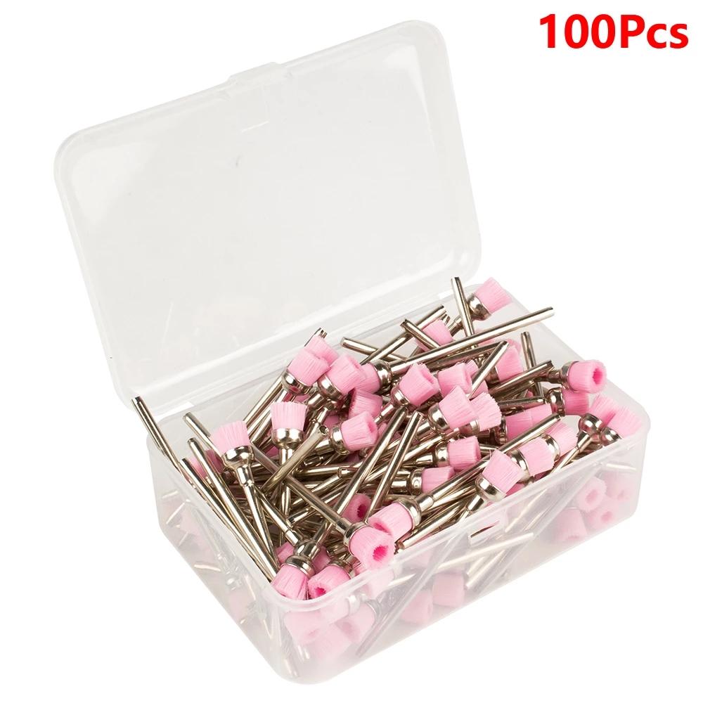 100 buc 2,35 mm set de perii de curățare pentru burghie pentru unghii, perie de curățare, accesorii pentru mașină de manichiură
