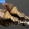 Mixed Aura Natural Spirit Pendulum Crystal Pendant Yoga Gold-plated Buddha Meditation Idea Concentrated Jewelry