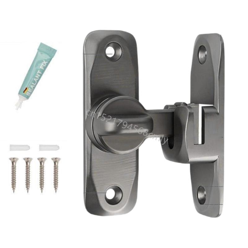 Barn Door Lock 90/180 Degree Sliding Door Locks Zinc Alloy Safety Door Lock 6XDE
