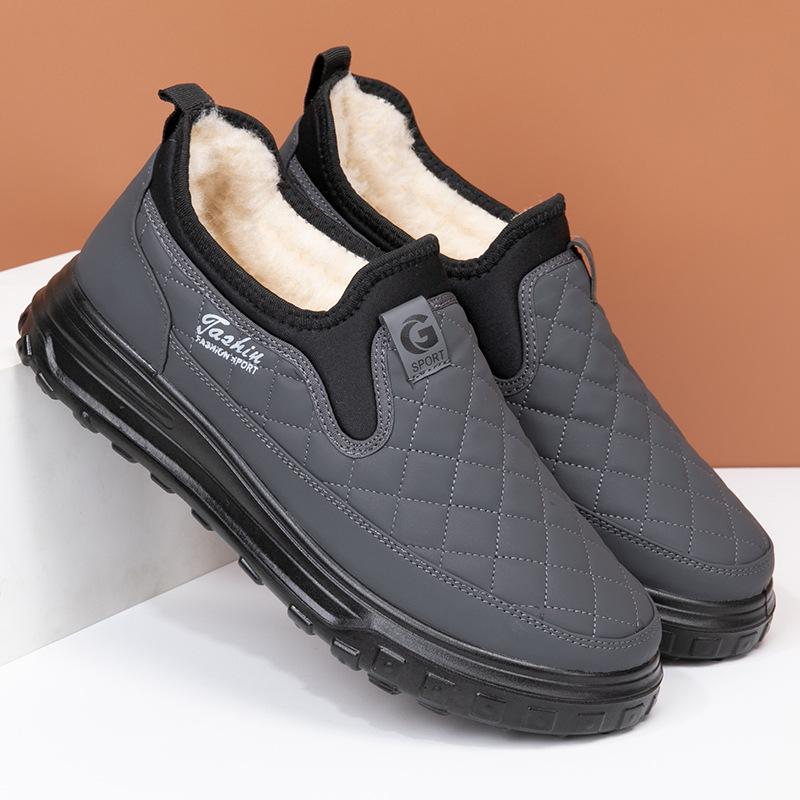 Winter Wool Snow Boots Piled and Thickened Warm Dad Shoes Old Beijing Cloth Shoes Non-slip Men's Cotton Shoes Customization