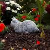Realistische Katzenskulptur Harz Tierfiguren Kunstfiguren Ornamente Gartendekor