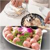 2 PCS None-Stick Meat Ballers, Stainless Steel Meat Baller Tongs, Cake Pop Meatball Maker Ice Tongs, Cookie Dough Scoop for Kitchen. (1.38" and