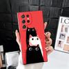 Cat Cute Kitten Cartoon Soft Phone Case for Samsung Galaxy S26 S25 Edge S24 Ultra S23 Plus S22 S21 FE S20 Black Cover Back Shell