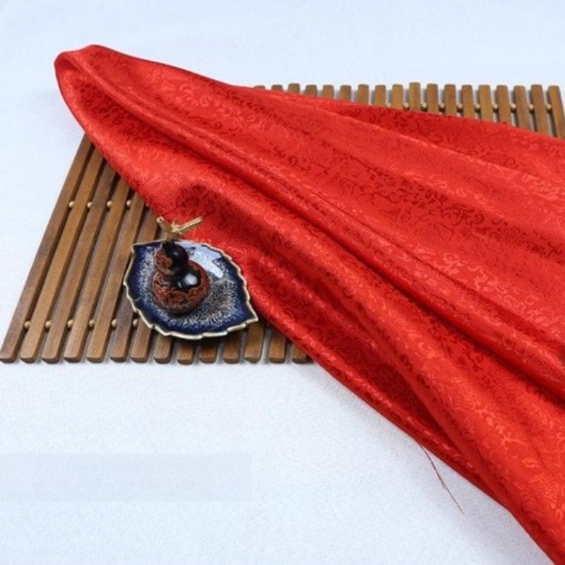 Vintage Dragon Jacquard Silk Brocade Fabric for Kung Fu Uniform Hanfu Tang Suit Traditional Chinese Clothing DIY Craft