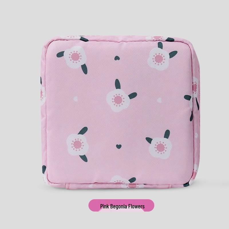 Cartoon Menstrual Pad Storage Bag - Portable and Compact for Students