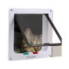 Pet Door for Cats & Dogs, Plastic, White/Coffee, Scratch-Resistant