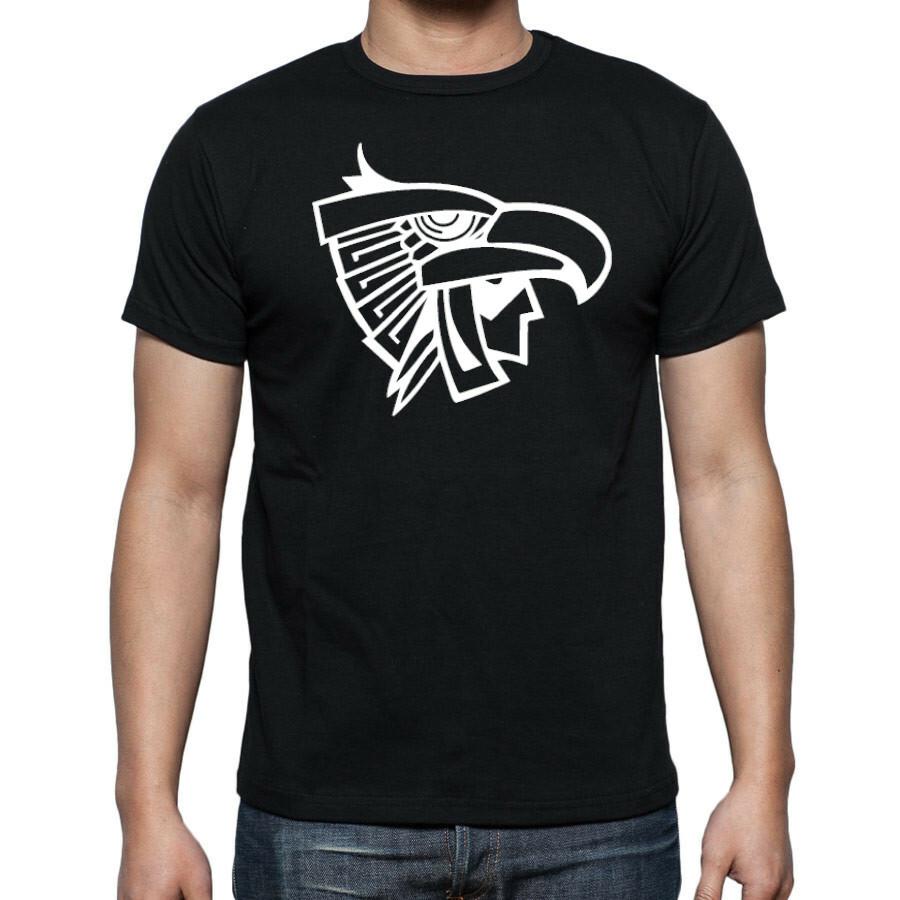 Футболка с принтом древнего ацтекского воина Мексики, с коротким рукавом, разных размеров, унисекс M