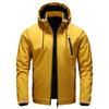 Autumn and Winter Men's Velvet Thickened Chemical Fiber Warm Hooded Jacket Trendy Removable Hood Jacket for Men