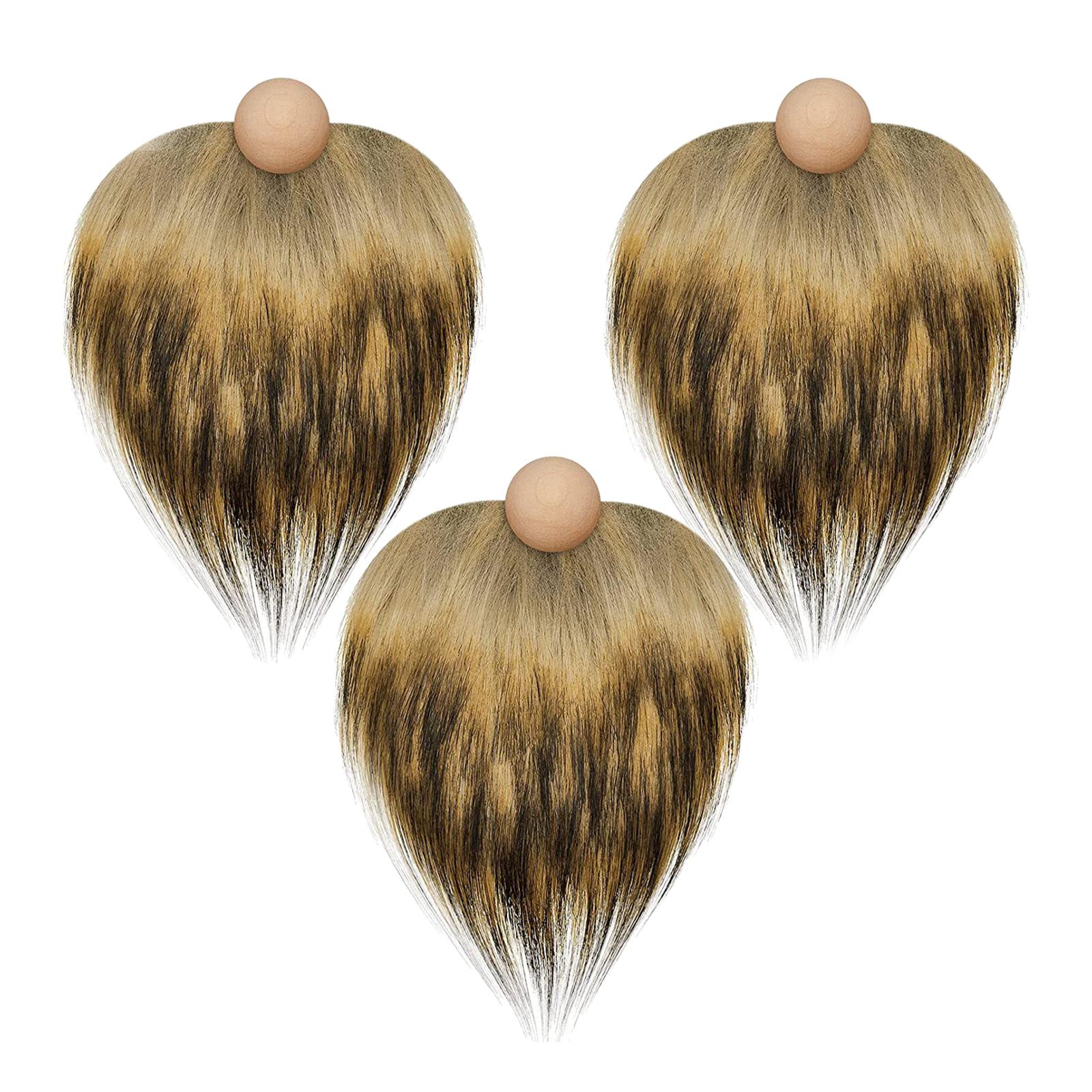 

3Pcs Gnome Beards Unfinished Wooden Balls Costume Christmas Decoration