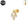 Titanium Alloy Cross-Border Fashion Lip & Ear Stud - G23 Internal Thread Design