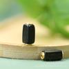 Ebony Long Barrel Beads 7x15mm, 1.5mm Hole, Handmade DIY Wenwan Accessory, Semi-finished A103