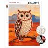 Rahmenloses Perlenmalerei-Set Eulen-Design DIY 3D Perlen Leinwandkunst Entspannendes Freizeit-Basteln für Erwachsene Wanddekoration Geschenk