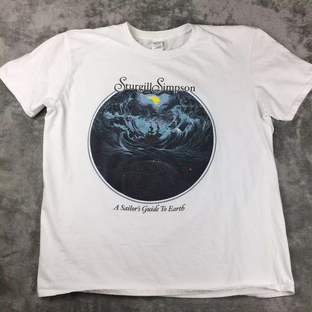 Sturgill Simpson T Shirt Sailors Guide to Earth Unisex S-5XL White Shirt Unisex T-Shirt XXXXL