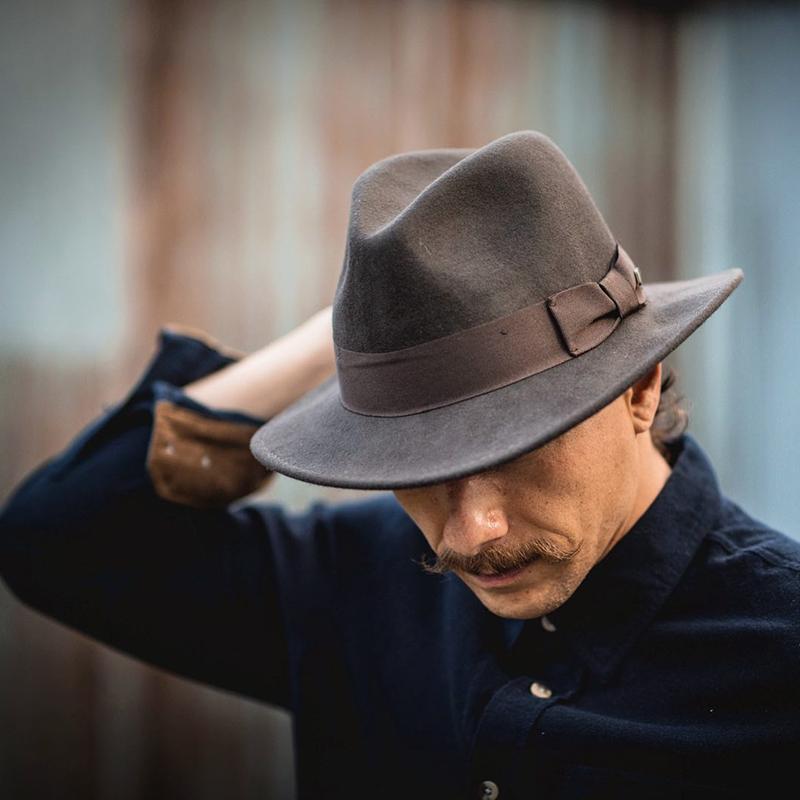 2022 Nuovo Cappello Fedora alla Moda da Uomo Cappello Jazz da Donna con Cravatta Elegante Cappello in Misto Lana Nero Primaverile Cappello in Feltro Casual da Esterno