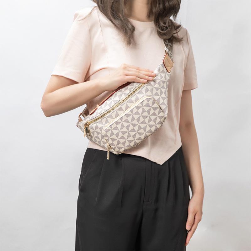 Light Luxury High-end Fashion Fanny Pack Women's Print Retro New Casual Versatile Single Shoulder Dumpling Bag