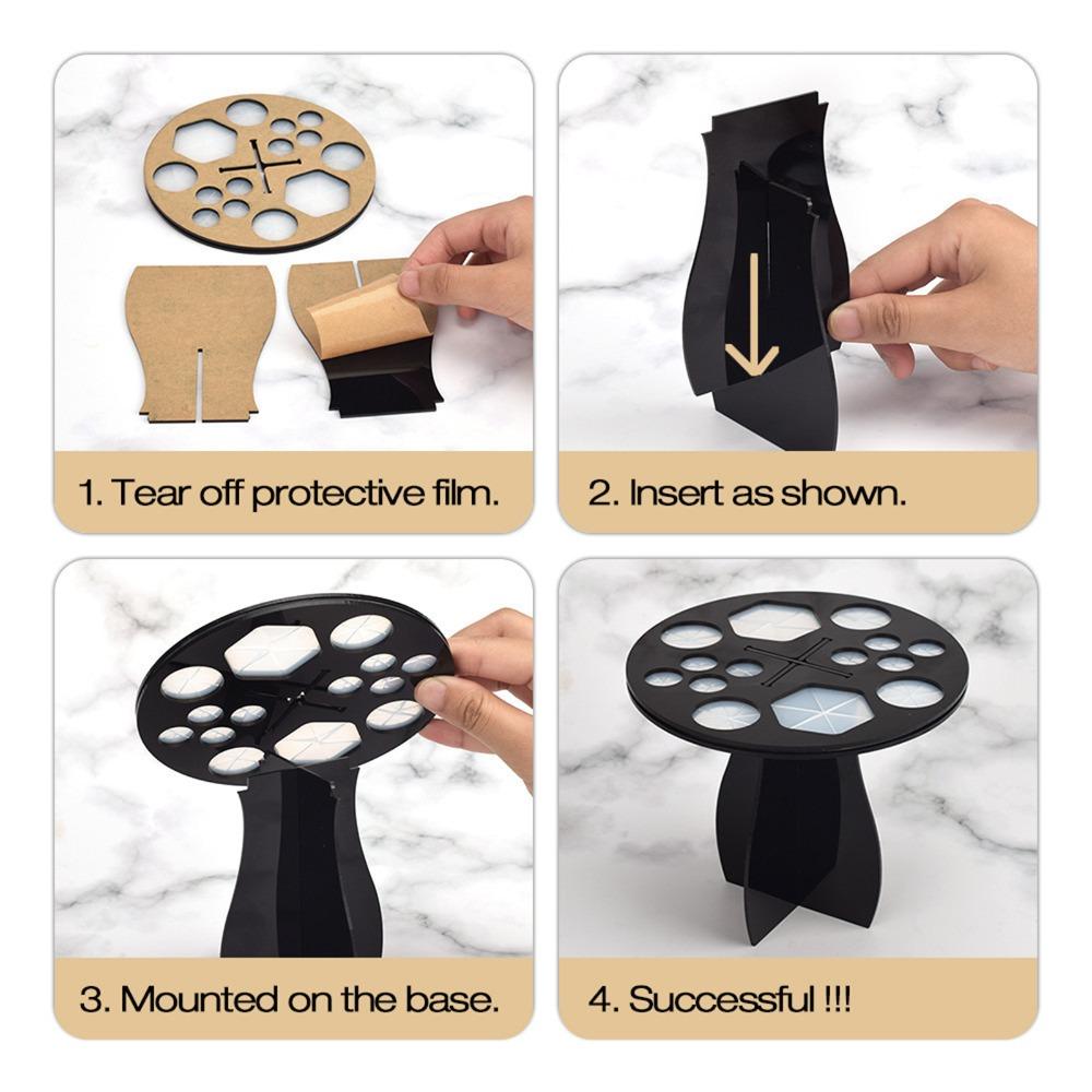 Freestanding Makeup Brush Organizer 14 Hole Cosmetic Brush Storage Rack Makeup Brush Cleaning