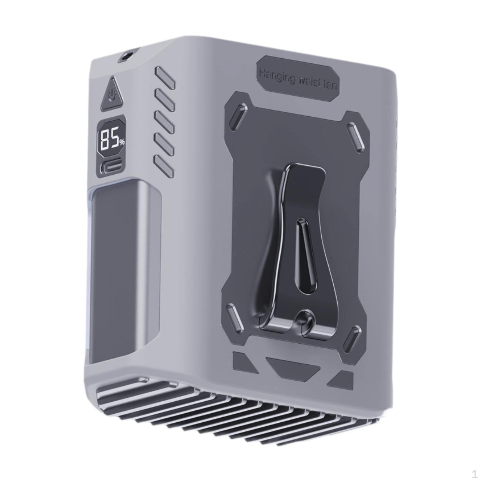 

Крепление на поясе, вентилятор с 5 регулируемыми потоками воздуха, многофункциональный, мощный, персональный, для подвешивания серый