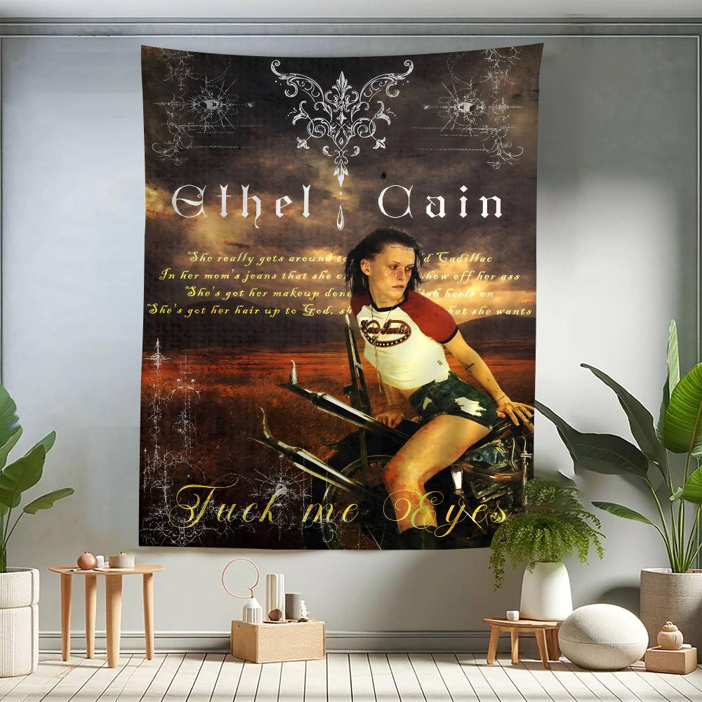 Singer EEthel Cain Music Album Colorful Tapestry Wall Hanging Hanging Tarot Hippie Wall Rugs Dorm Wall Art Decor