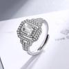 Lindon Classic Copper Alloy Zircon Ring Ladies Jewelry Wedding Promise Party Gift
