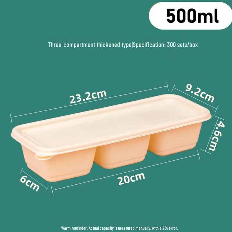 

Disposable 3-Compartment Takeaway Containers