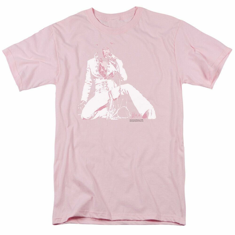 Elvis Presley Please Love Me T Shirt Mens Licensed The King Tee Light Pink XXXL
