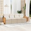 VidaXL Garden Lounge Set with Cushions 4 Pcs, Patio Sofas, Patio Furniture Set, Outdoor Furniture, Beige 3227451