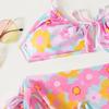 Women's Three-Piece European & American Print Bikini Swimsuit