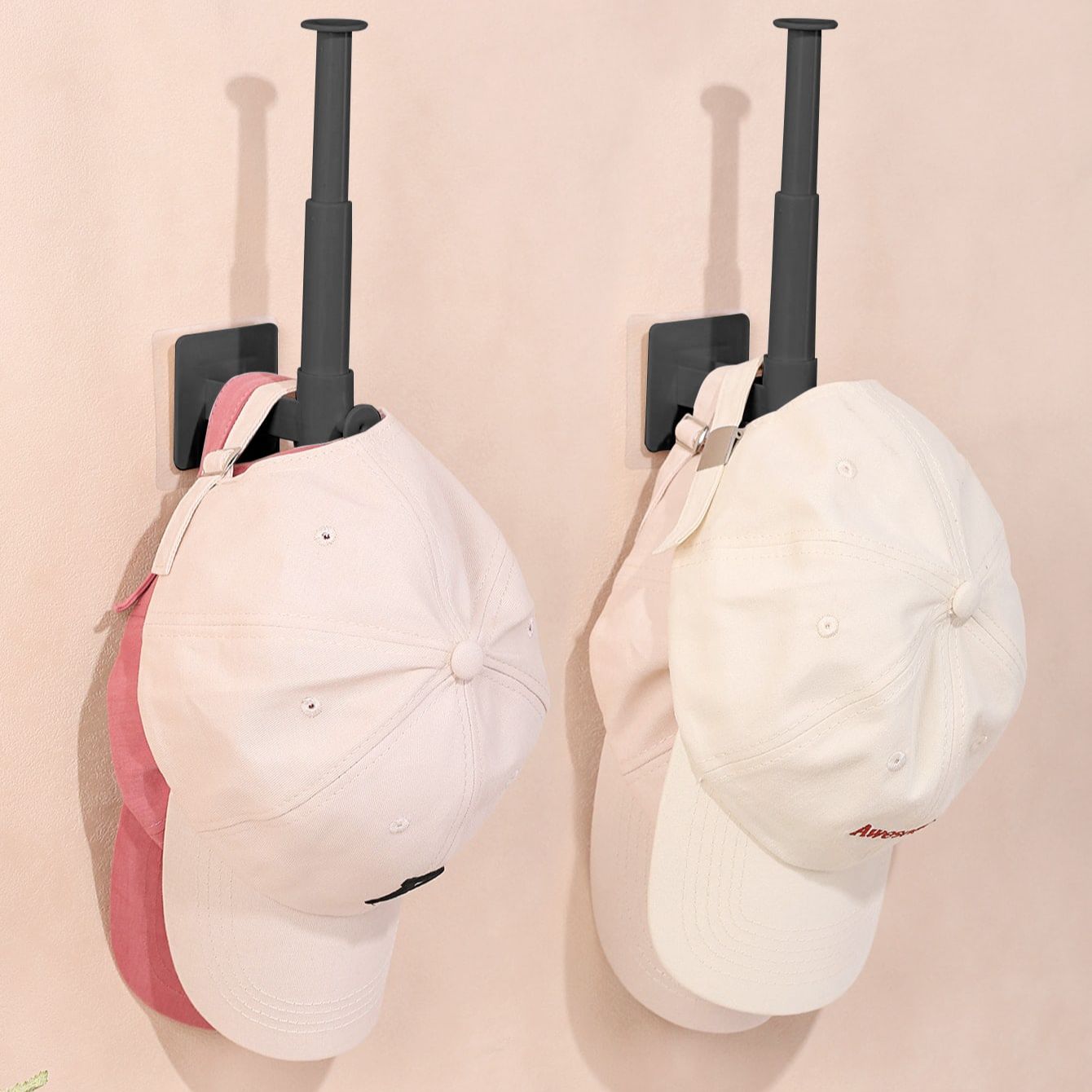 

1 шт. Регулируемая стойка для хранения кепок чёрный