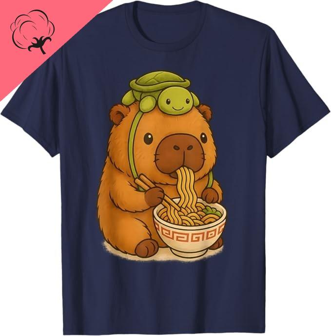 I Love Capybaras mens Casual Short Sleeved Round Neck Tshirt for Spring and Summer Clothing Top Y2k Clothes 100 Cotton Goth