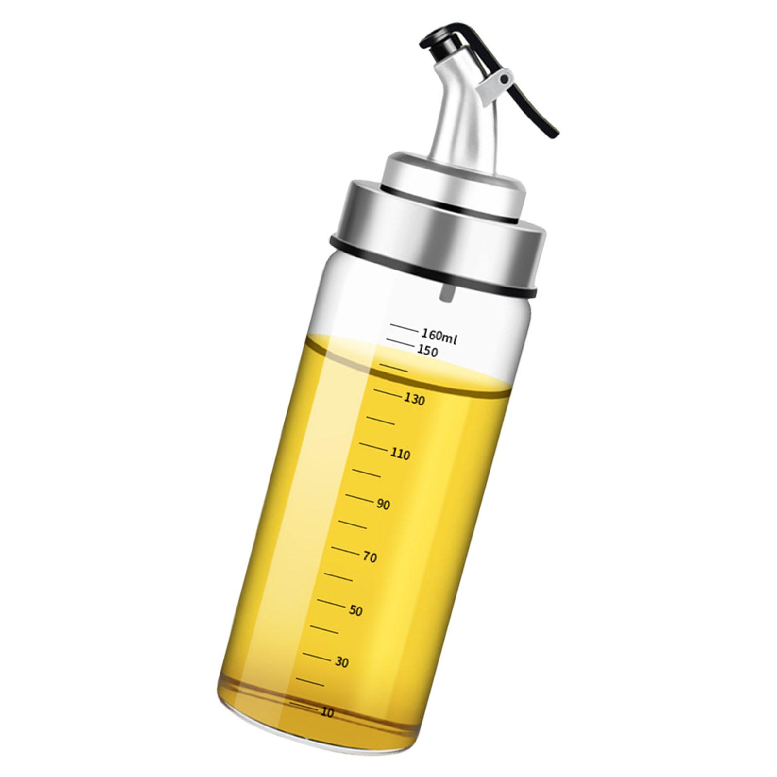 

Прозрачная стеклянная бутылка для приправ с защитой от проливания и плотной крышкой, кухонный дозатор жидкости, контейнер для масла и уксуса большой емкости C