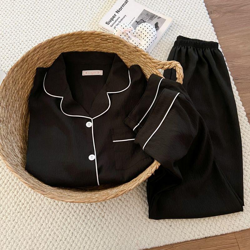 2026 Spring/Autumn Women's Cloud Cotton Pajama Set - Sweet, Long-Sleeve Top & Pants