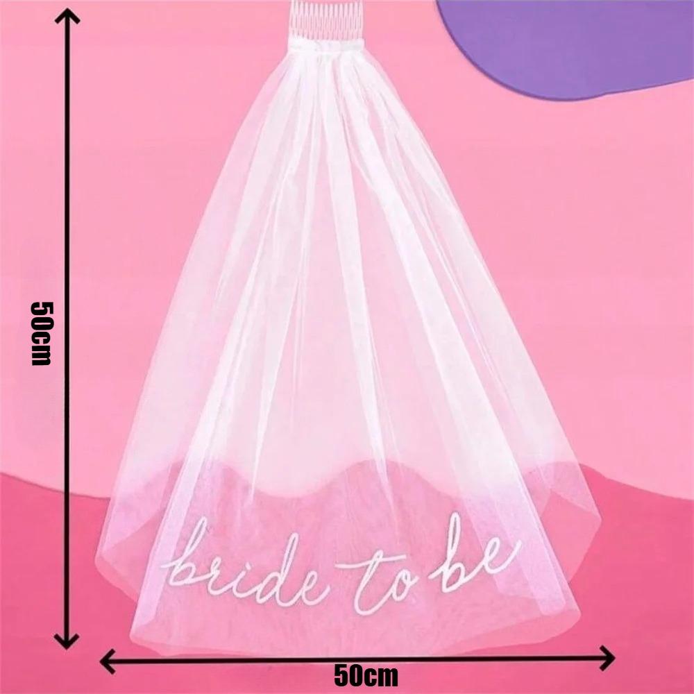 Wedding Bachelor Party Bride Veil Bring To Be Party Gold Comb Veil Rose Gold Veil Suitable for Wedding Parties